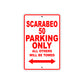 Scarabeo 50 Parking Only All Others Will Be Towed Aluminum Decor Garage Sign