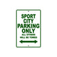 Sport City Parking Only All Others Will Be Towed Aluminum Decor Garage Sign
