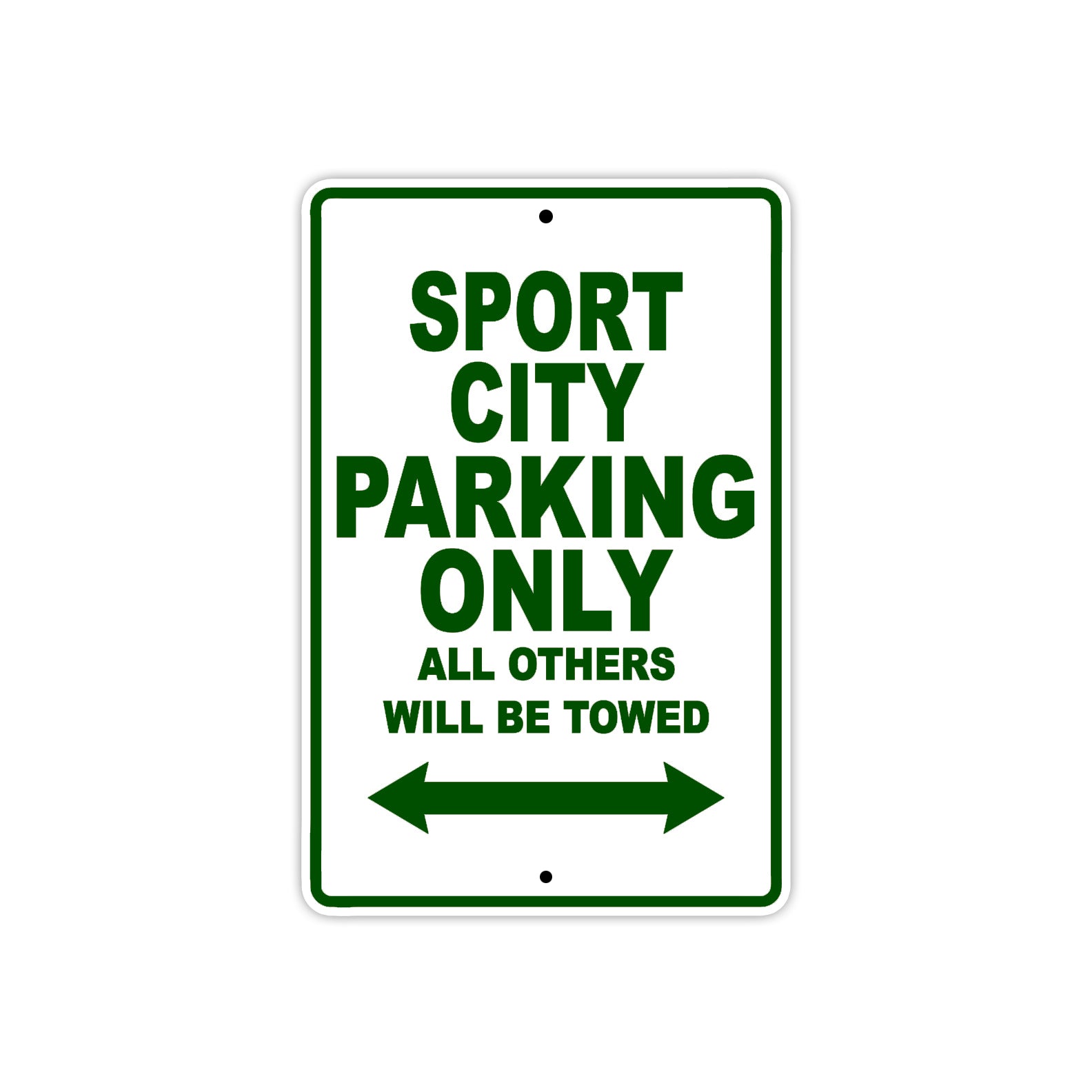 Sport City Parking Only All Others Will Be Towed Aluminum Decor Garage Sign