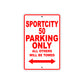 Sport City 50 Parking Only All Others Will Be Towed Aluminum Decor Garage Sign