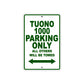 Tuono 1000 Parking Only All Others Will Be Towed Aluminum Decor Garage Sign