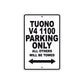Tuono V4 1100 Parking Only All Others Will Be Towed Aluminum Decor Garage Sign