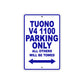 Tuono V4 1100 Parking Only All Others Will Be Towed Aluminum Decor Garage Sign