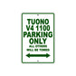 Tuono V4 1100 Parking Only All Others Will Be Towed Aluminum Decor Garage Sign
