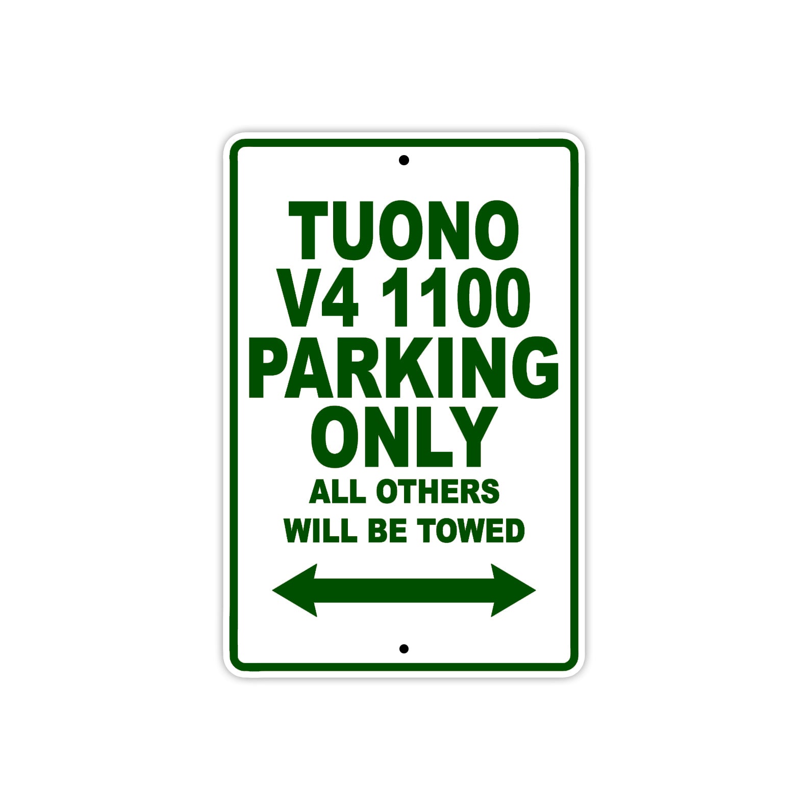 Tuono V4 1100 Parking Only All Others Will Be Towed Aluminum Decor Garage Sign