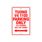 Tuono V4 1100 Parking Only All Others Will Be Towed Aluminum Decor Garage Sign