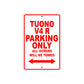 Tuono V4 R Parking Only All Others Will Be Towed Aluminum Decor Garage Sign