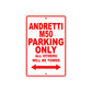 Andretti M50 Parking Only All Others Will Be Towed Aluminum Decor Garage Sign