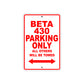 Beta 430 Parking Only All Others Will Be Towed Aluminum Decor Garage Sign