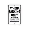 Athena Parking Only All Others Will Be Towed Aluminum Decor Garage Sign