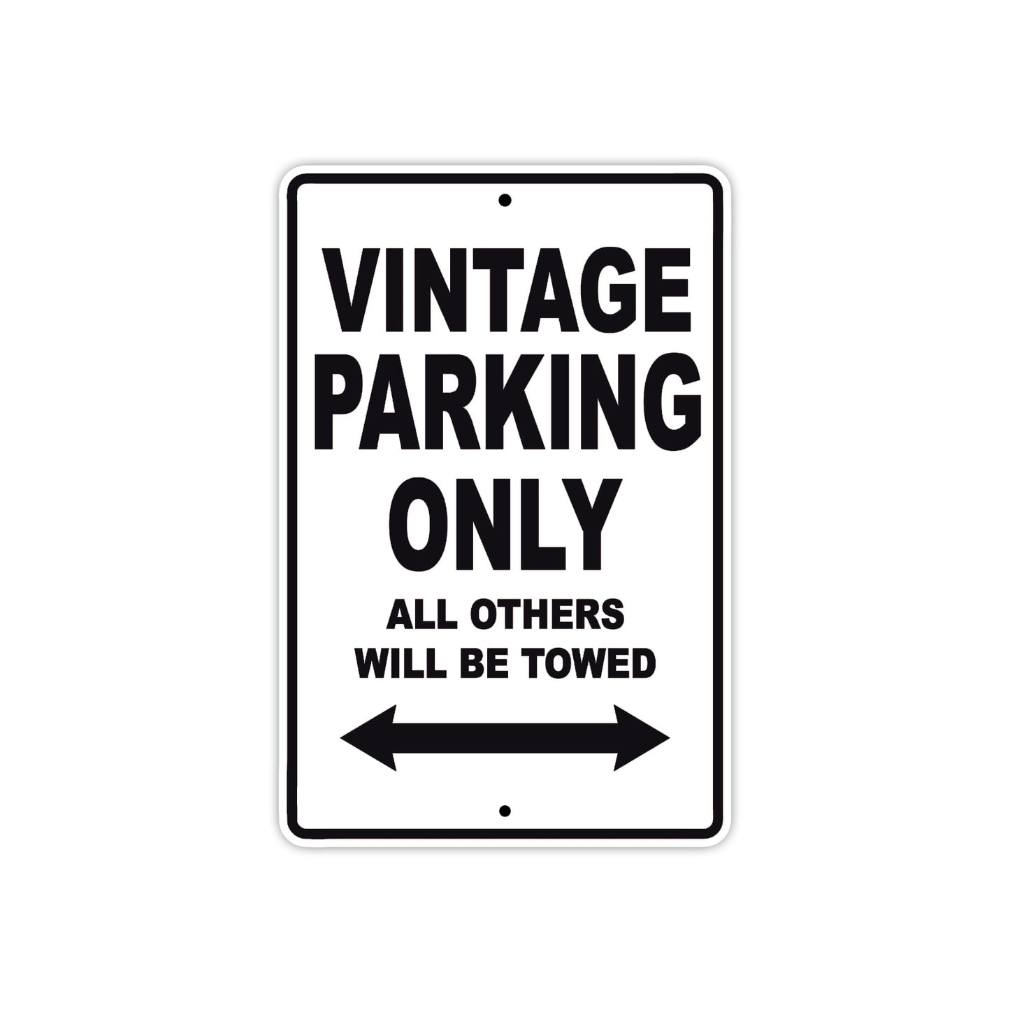 Vintage Parking Only All Others Will Be Towed Aluminum Decor Garage Sign