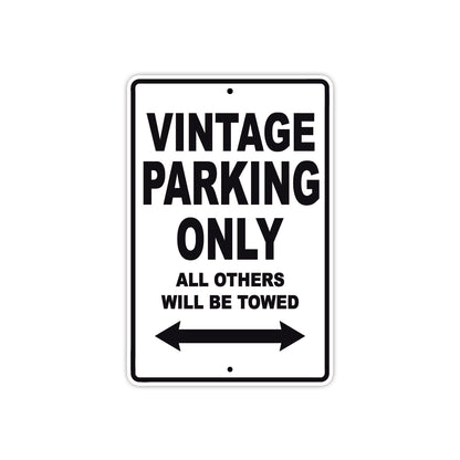 Vintage Parking Only All Others Will Be Towed Aluminum Decor Garage Sign