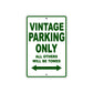 Vintage Parking Only All Others Will Be Towed Aluminum Decor Garage Sign