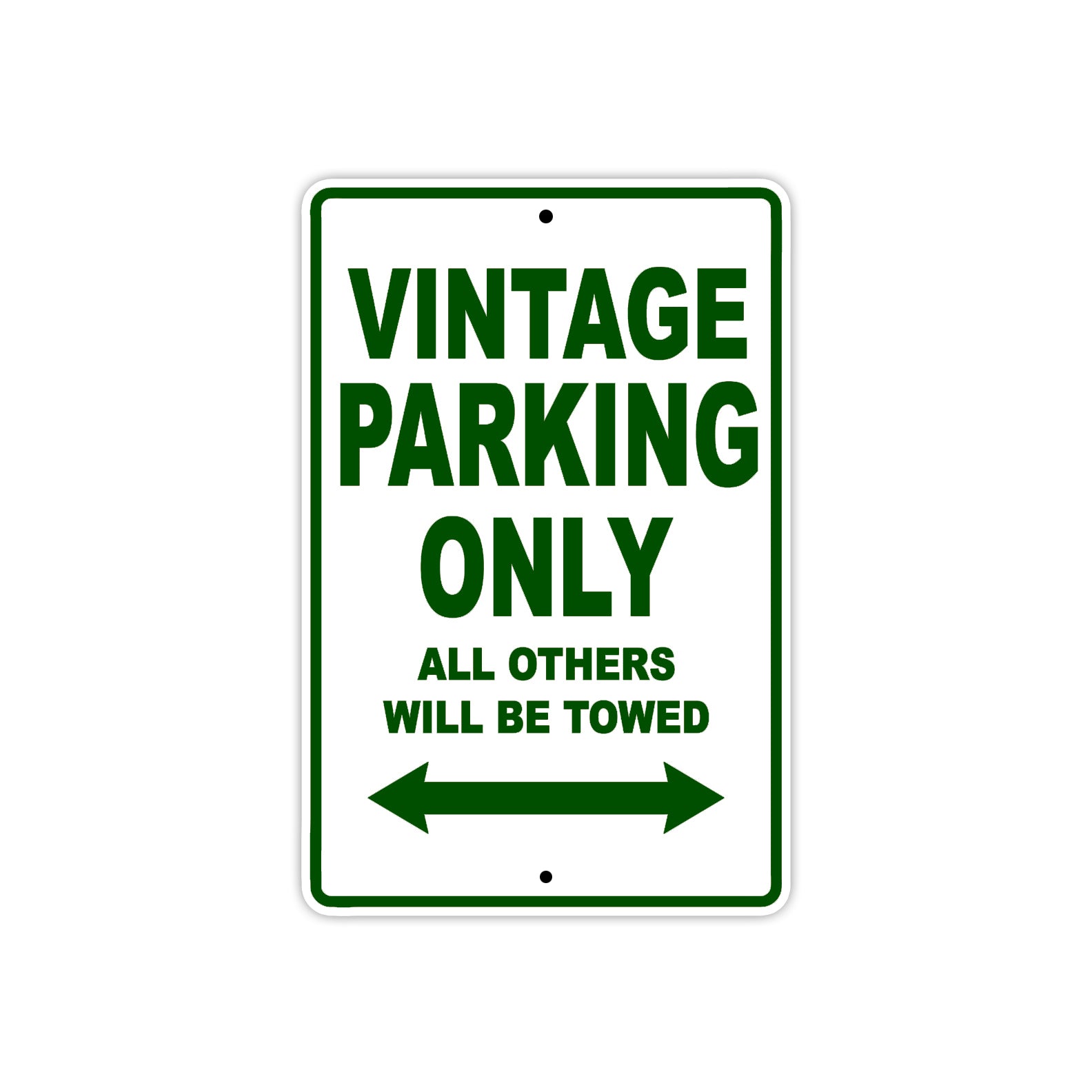 Vintage Parking Only All Others Will Be Towed Aluminum Decor Garage Sign