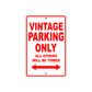 Vintage Parking Only All Others Will Be Towed Aluminum Decor Garage Sign