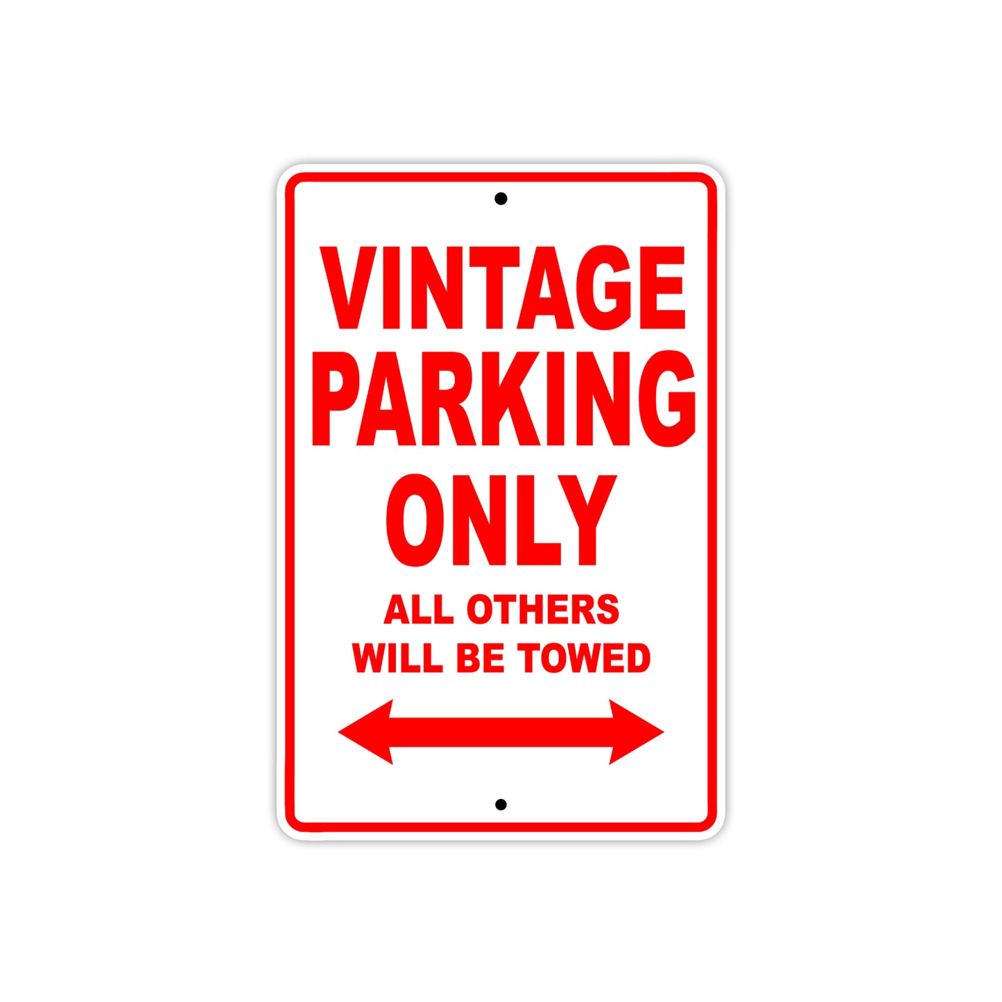 Vintage Parking Only All Others Will Be Towed Aluminum Decor Garage Sign