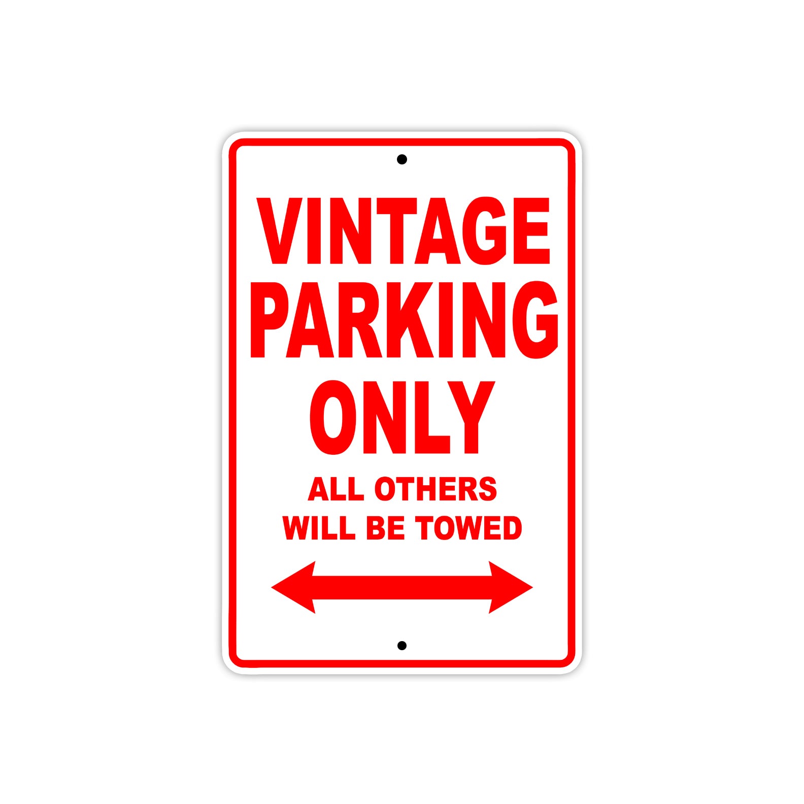 Vintage Parking Only All Others Will Be Towed Aluminum Decor Garage Sign