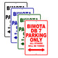 Bimota DB 7 Parking Only All Others Will Be Towed Aluminum Decor Garage Sign