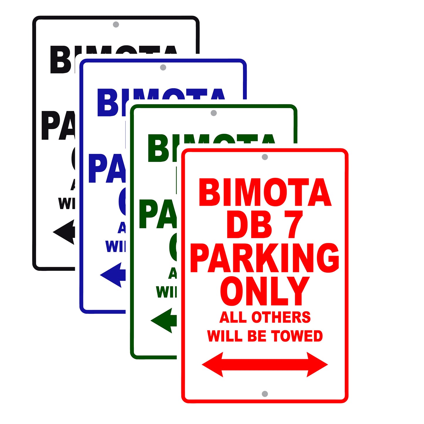 Bimota DB 7 Parking Only All Others Will Be Towed Aluminum Decor Garage Sign