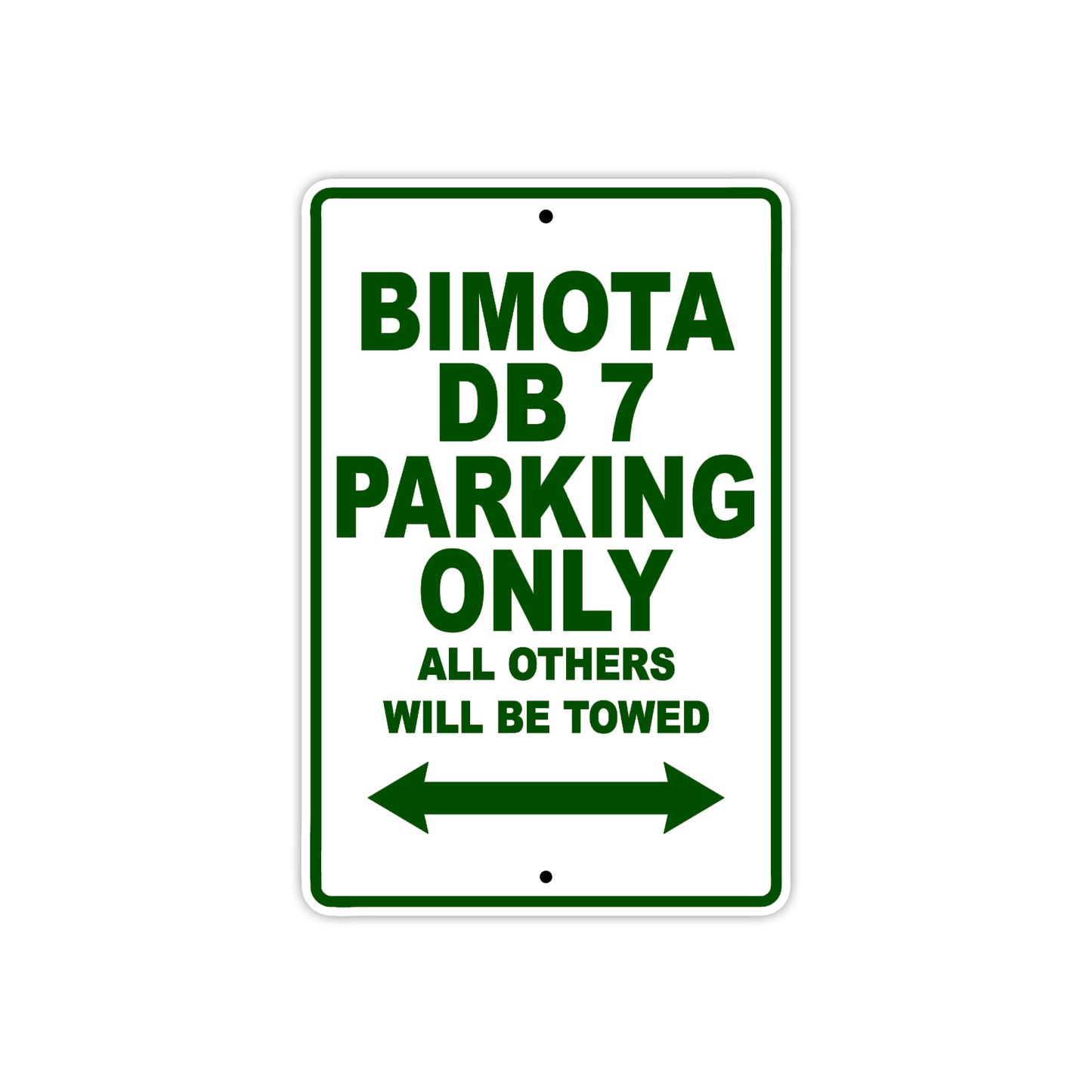 Bimota DB 7 Parking Only All Others Will Be Towed Aluminum Decor Garage Sign