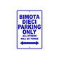 Bimota Dieci Parking Only All Others Will Be Towed Aluminum Decor Garage Sign