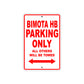 Bimota HB Parking Only All Others Will Be Towed Aluminum Decor Garage Sign