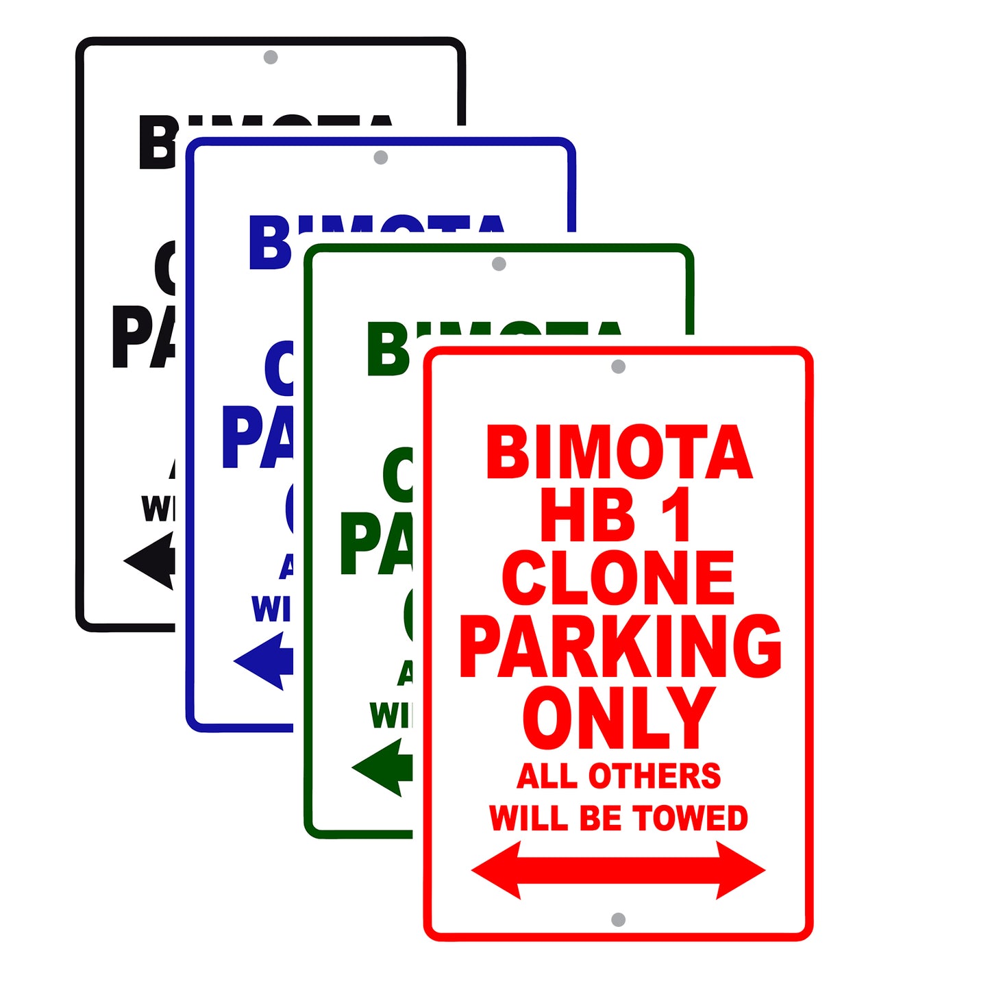 Bimota HB 1 Parking Only All Others Will Be Towed Aluminum Decor Garage Sign