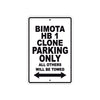 Bimota HB 1 Parking Only All Others Will Be Towed Aluminum Decor Garage Sign