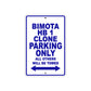 Bimota HB 1 Parking Only All Others Will Be Towed Aluminum Decor Garage Sign