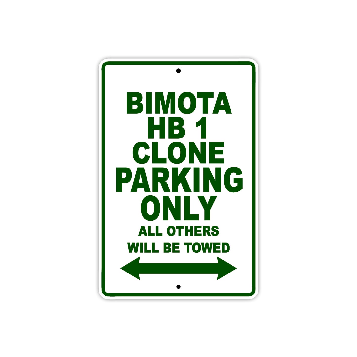 Bimota HB 1 Parking Only All Others Will Be Towed Aluminum Decor Garage Sign