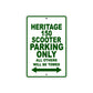 Heritage 150 Scooter Parking Only All Others Will Be Towed Aluminum Decor Garage Sign