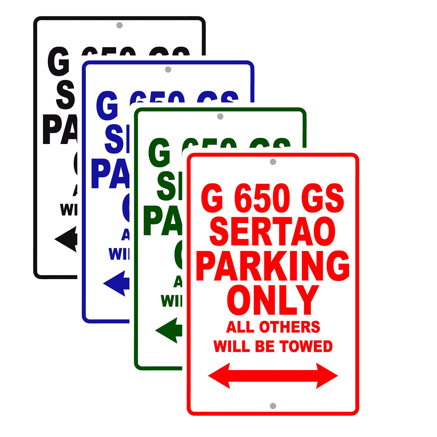 G 650 GS Serato Parking Only All Others Will Be Towed Aluminum Decor Garage Sign