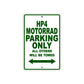 HP 4 Motorrad Parking Only All Others Will Be Towed Aluminum Decor Garage Sign