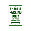 K 1100 LT Parking Only All Others Will Be Towed Aluminum Decor Garage Sign