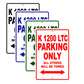 K 1200 LTC Parking Only All Others Will Be Towed Aluminum Decor Garage Sign