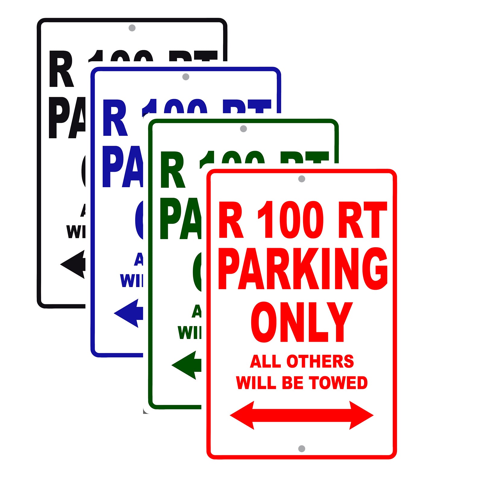 R 100 RT Parking Only All Others Will Be Towed Aluminum Decor Garage Sign