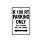 R 100 RT Parking Only All Others Will Be Towed Aluminum Decor Garage Sign