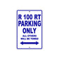 R 100 RT Parking Only All Others Will Be Towed Aluminum Decor Garage Sign