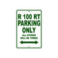 R 100 RT Parking Only All Others Will Be Towed Aluminum Decor Garage Sign