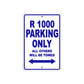 R 1000 Parking Only All Others Will Be Towed Aluminum Decor Garage Sign