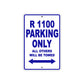 R 1100 Parking Only All Others Will Be Towed Aluminum Decor Garage Sign