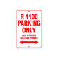 R 1100 Parking Only All Others Will Be Towed Aluminum Decor Garage Sign