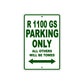 BMW R 1100 GS Parking Only All Others Will Be Towed Aluminum Decor Garage Sign