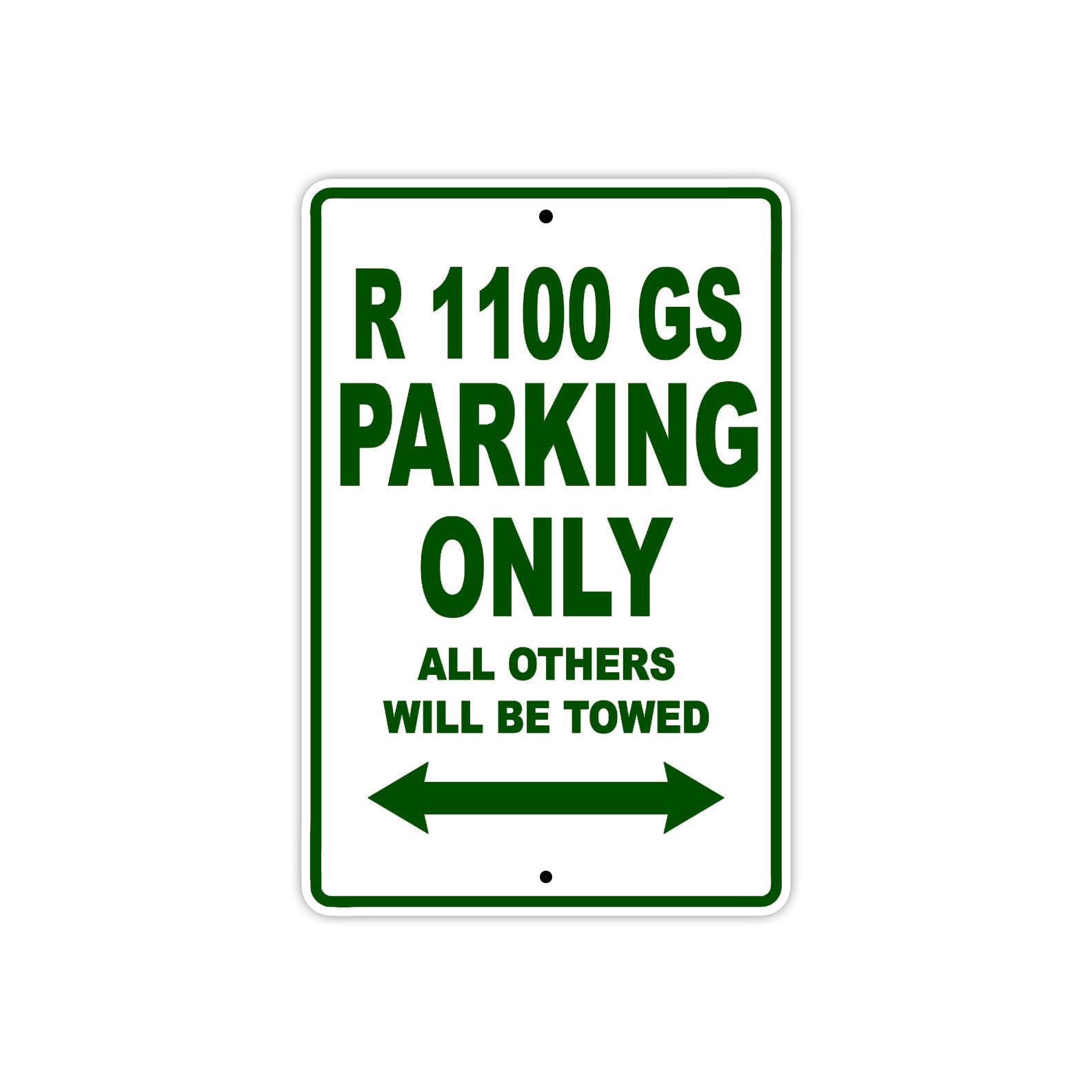 BMW R 1100 GS Parking Only All Others Will Be Towed Aluminum Decor Garage Sign