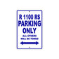 BMW R 1100 RS Parking Only All Others Will Be Towed Aluminum Decor Garage Sign
