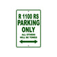 BMW R 1100 RS Parking Only All Others Will Be Towed Aluminum Decor Garage Sign