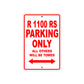 BMW R 1100 RS Parking Only All Others Will Be Towed Aluminum Decor Garage Sign
