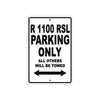 BMW R 1100 RSL Parking Only All Others Will Be Towed Aluminum Decor Garage Sign