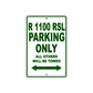 BMW R 1100 RSL Parking Only All Others Will Be Towed Aluminum Decor Garage Sign