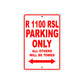 BMW R 1100 RSL Parking Only All Others Will Be Towed Aluminum Decor Garage Sign